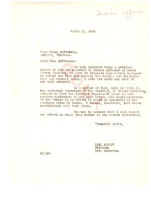 Concerns Regarding Choctaw and Chickasaw Lands, 1947-03-13