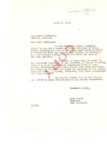 Concerns Regarding Choctaw and Chickasaw Lands, 1947-03-14
