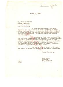 Concerns Regarding Leasing of Choctaw and Chickasaw Lands, 1947-03-15