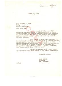 Opposition to Extension of Leases on Choctaw and Chickasaw Lands, 1947-03-15