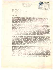 Protesting the Removal of Indian Schools and Hospitals in Oklahoma: A Plea for Justice and Mercy, 1947-05-16
