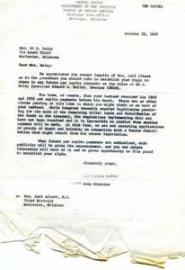 Assistance for Mr. Benjamin Frazier from Congressman Albert, 1959-03-19