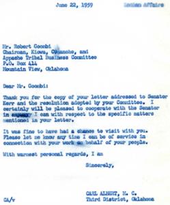 Investigation into Shawnee Indian Sanatorium Situation, 1959-02-10