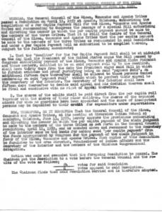 Resolution Concerning Land Ownership and Title for Kiowa, Comanche, and Apache Tribes, 1959-04-06
