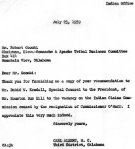 Resolution for Per Capita Payment Roll for Kiowa, Comanche, and Apache Tribes, 1959-04-11