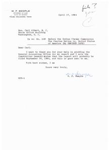 Progress Update on Choctaw Nation vs. United States Case, 1964-01 - 1964-12-31