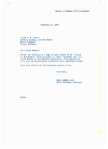Choctaw Nation, regarding two legislative proposals.
I am in agreement with Chief Belvin&#39;s proposals
and would appreciate any support the Bureau of Indian Affairs
can provide in, 1964-03-06