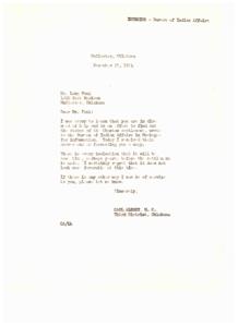 Update on Choctaw Settlement Status, 1964-01 - 1964-12-31
