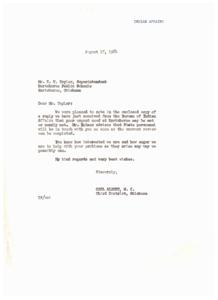 Assistance for Hartshorne Public Schools: Indian Affairs Update, 1964-07-16
