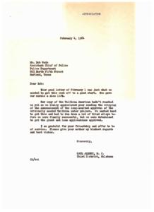 Gratitude for Achievements: A Letter to Congressman Carl Albert, 1964-01-30