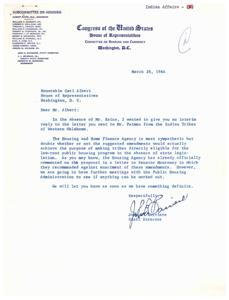 Expanding Low-Rent Housing Program for Indian Tribes in Oklahoma, 1964-03-12
