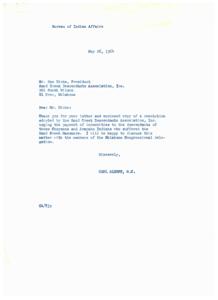 Resolution Urging Payment of Indemnities to Sand Creek Massacre Descendants, 1964-05-26