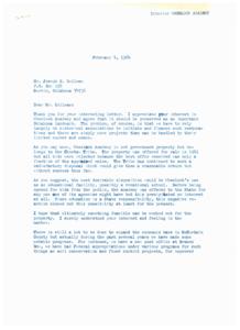 Preservation Efforts for Wheelock Academy, 1964-02-04
