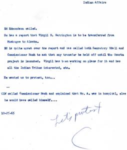 Letter to Senator Monroney: Concerns about The Consular Treaty, 1965-01-10 - 1965-12-31