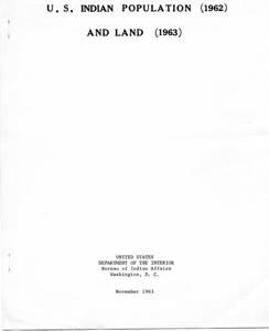 Federal Supervision of Indian Governing Bodies in the United States, 1965-01-10 - 1965-12-31
