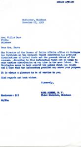 Reappointment of Overton James as Governor of the Chickasaw Nation, 1965-01-10 - 1965-12-31