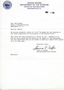 Extension of Choctaw Termination Act: Progress and Appreciation, 1965-05-26