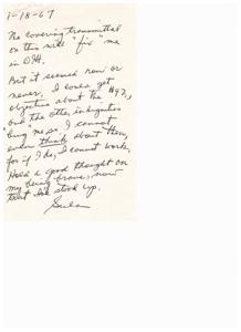 Correspondence with Mrs. Sula Saltsman Goodman Regarding Indian Health, 1967-01-30