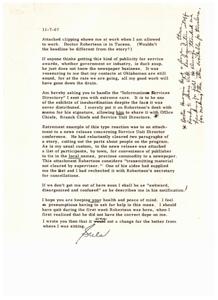 Recommendations for Sula Saltsman Goodman&#39;s Career Transition, 1967-11-10