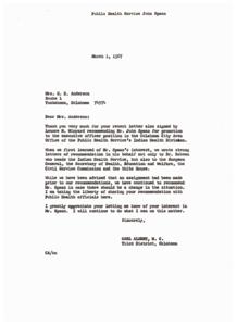 Recommendation for John Spaan as Executive Officer of Public Health Service&#39;s Division of Indian Health, 1967-02-23