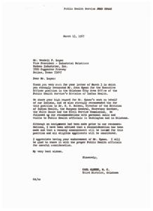 Excitement and Gratitude: A Letter Regarding John Spaan&#39;s Appointment, 1967-03-10
