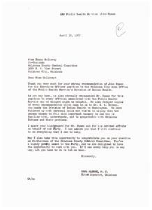 Support for Mr. John Spaan in Filling the Executive Officer Position, 1967-04-06