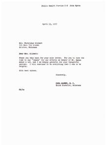 Recommendation for John Spaan as Executive Officer for Oklahoma City Area Office of Public Health Service&#39;s Division of Indian Health, 1967-04-03