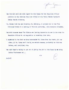 Gratitude for Assistance: Correspondence Regarding John Spaan&#39;s Appointment, 1967-04-13
