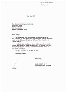 Support for John Spaan: A Call to Action for Indian Health, 1967-04-20