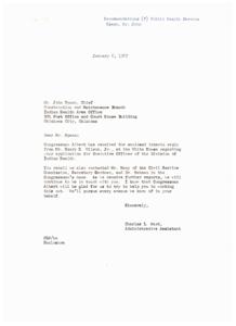 Concerns Regarding Executive Officer Selection in Oklahoma City Area Office, 1967-01-06