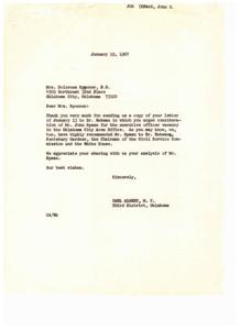 Recommendations for Mr. John Spaan&#39;s Promotion to Executive Officer of the Division of Indian Health, 1966-01-05