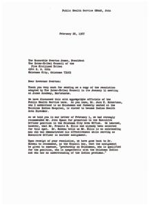 Concerns Regarding Executive Officer Appointment at Public Health Service Indian Health Area Office in Oklahoma City, 1967-01-11