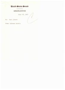 Letter of Gratitude to Honorable Carl Albert, 1967-07-18