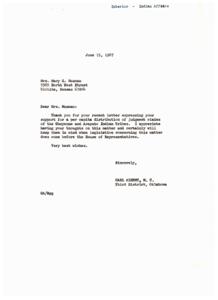 Per Capita Distribution of Judgment Claims: A Letter from Mrs. Zelena Kyrk Neal, 1967-06-14