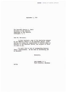 Cheyenne and Arapaho Judgment Fund Distribution Request, 1967-05-17