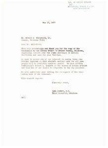 ["The Bureau of Indian Affairs received a resolution from the Indian Tribes of Ottawa County, Oklahoma expressing concern over the shortage of medical facilities and care for their families. They assured their interest in improving these conditions and cooperating with the Bureau of Indian Affairs to provide adequate medical care. man Carl Albert acknowledged the resolution and thanked Mr. Whitebird for bringing it to their attention."]