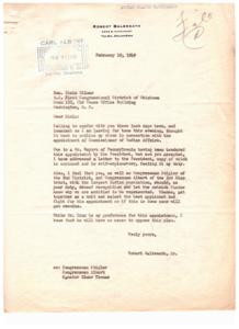 Advocating for Indian Representation: A Letter to Congress, 1949-02-19
