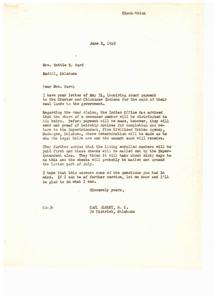 Inquiry About Payment to Choctaw and Chickasaw Indians for Coal Lands, 1949-05-31