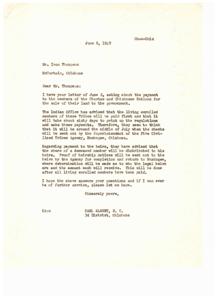 Payment Updates for Choctaw and Chickasaw Nations, 1949-06-06