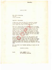 Correspondence Regarding Payment to Choctaws and Chickasaws for Land Sold to the Government, 1949-07-02