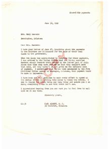 Correspondence Regarding Payment Delays to Choctaw and Chickasaw Tribes for Sale of Coal Lands, 1949-06-30