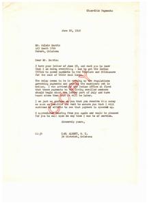 Efforts to Expedite Payments to Choctaws and Chickasaws for Coal Lands Sale: A Historical Correspondence, 1949-05-23