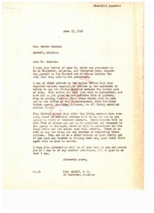Correspondence Regarding Payment for Coal Land to the Choctaw and Chickasaw Indians, 1949-06-27