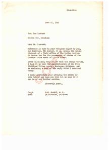 Correspondence Regarding the Establishment of an Indian Service Field Office in Broken Bow, Oklahoma, 1949, 1949-05-28