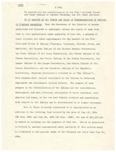 Request for Support in Indian Affairs Legislation, 1949-10-28
