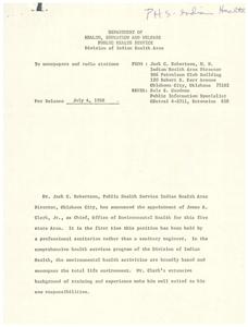 New Chief of Area Nursing Services Branch Selected for Indian Health in Oklahoma City, 1968-01-01 - 1968-12-31