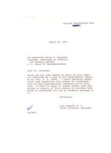 Report on Repeal of Choctaw Termination Act (H.R. 15866), 1970-01-01 - 1970-12-31