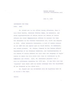 Proposed Amendments to 1959 Act: Protecting Choctaw Tribal Rights and Benefits, 1970-01-01 - 1970-12-31