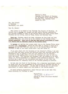 Concerns Regarding the Reappointment of Chief Harry J.W. Belvin by the Oklahoma City Council of Choctaws, 1970-08-24