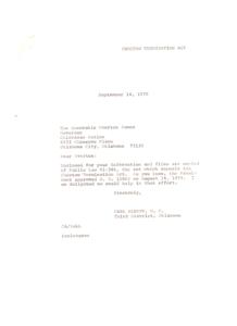 Repeal of the Choctaw Termination Act, 1970-08-24